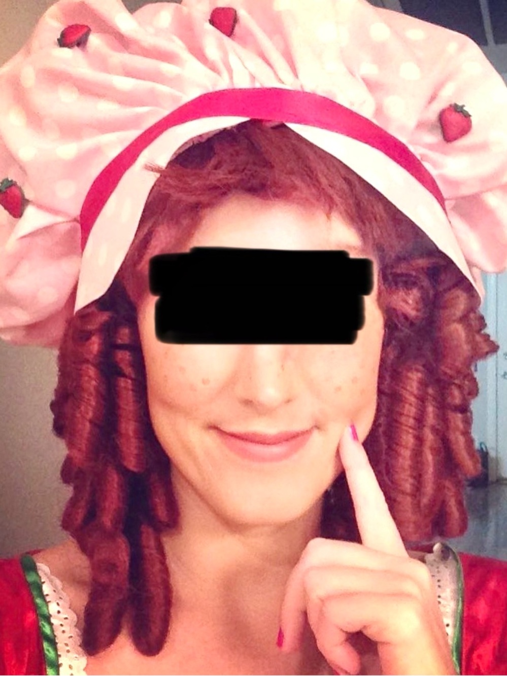 Strawberry Shortcake Costume Womens Halloween Costume Custom Strawberry Print